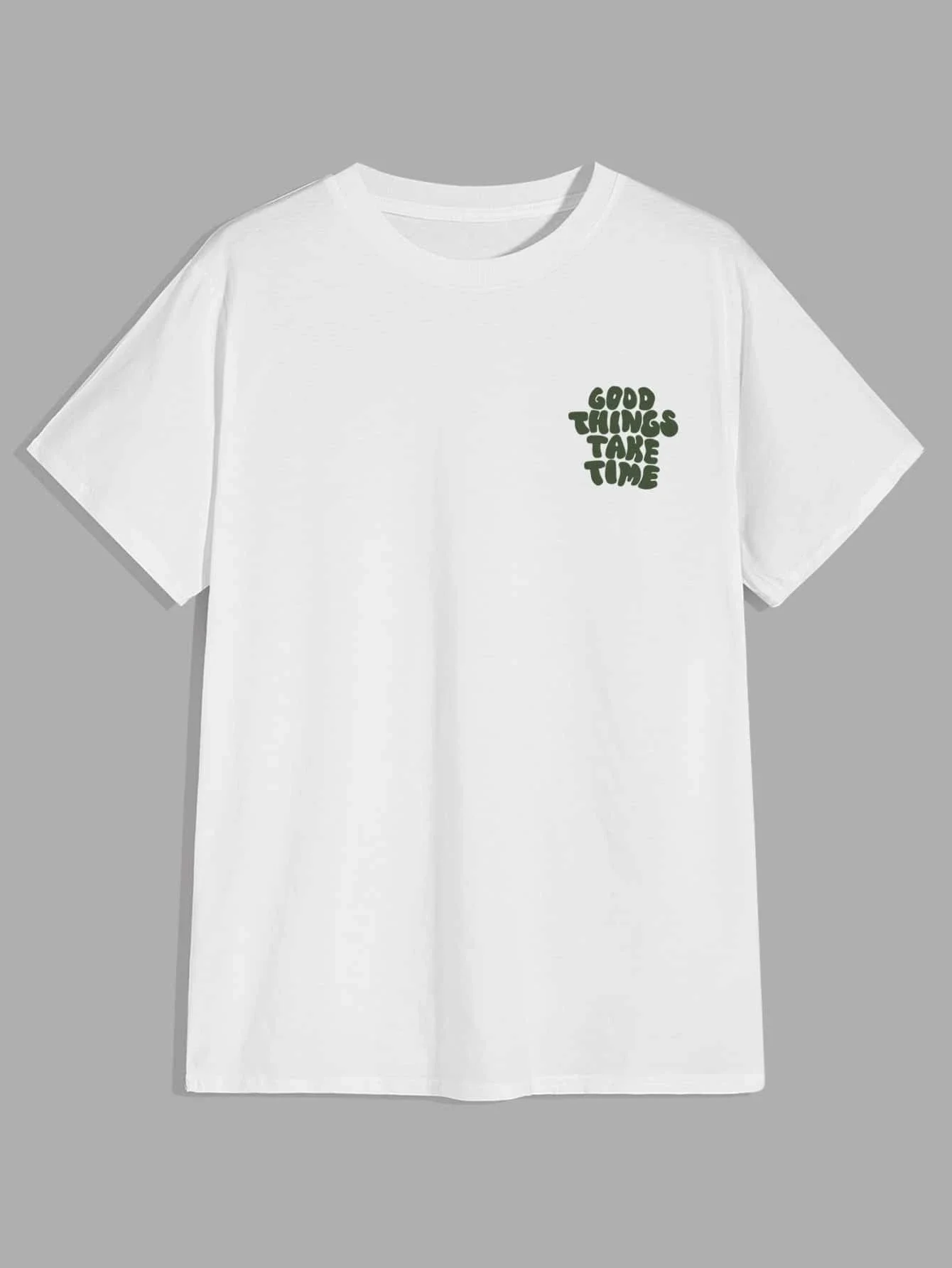 Good Things Take Time Funny Letter Graphic Men T-Shirt - Uniqwear