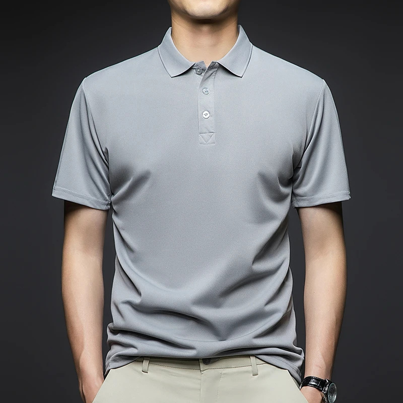 Men's Fashion Solid Short Sleeved Polo - Uniqwear