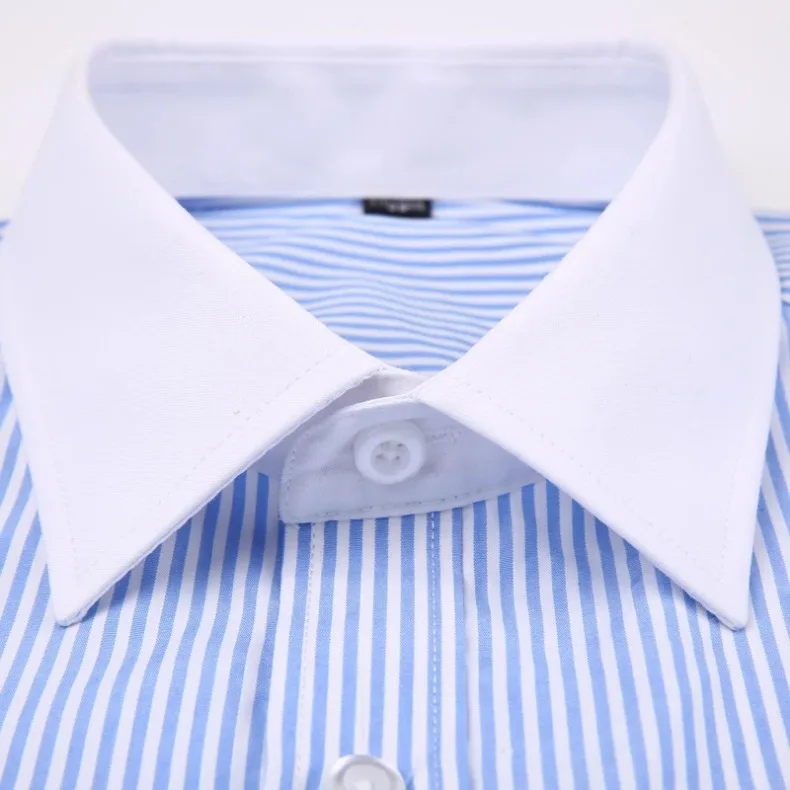 Men's Business Contrast Collar French Cuff Shirts - Uniqwear