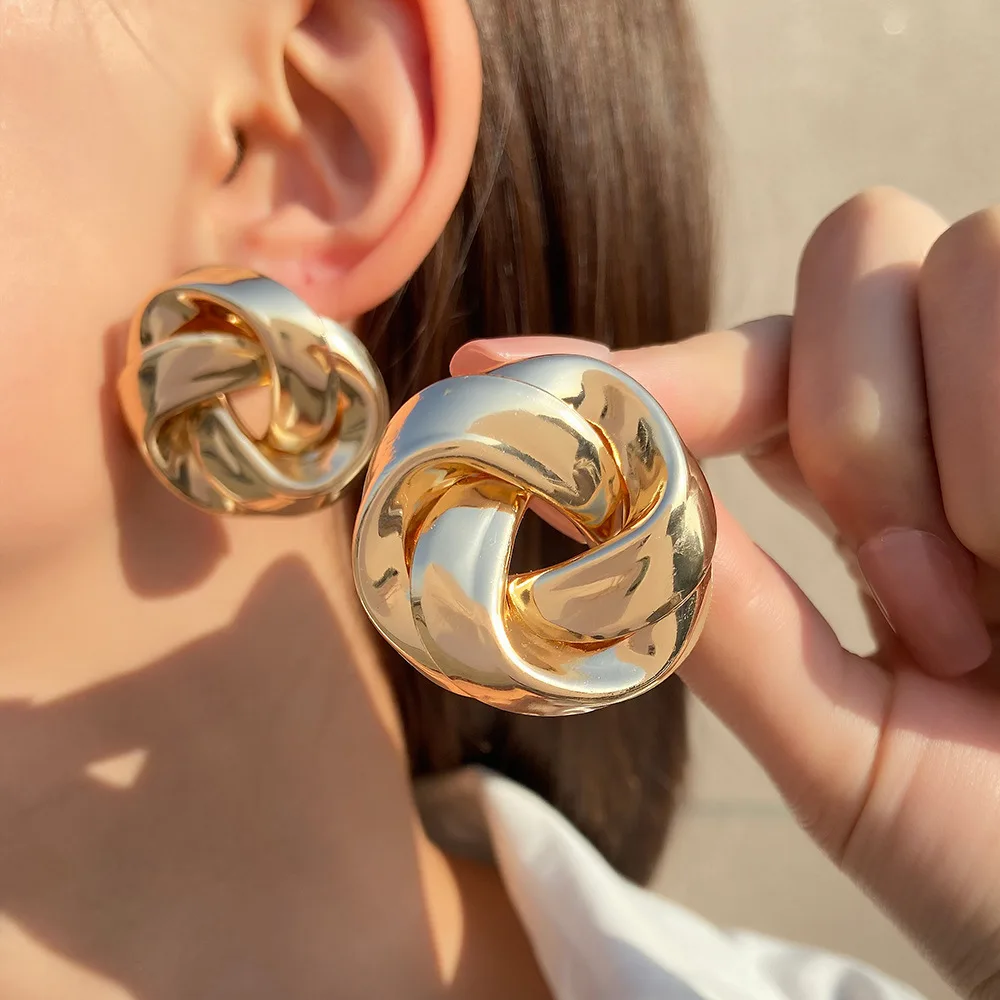 New Big Metal Dangle Earrings for Women - Uniqwear