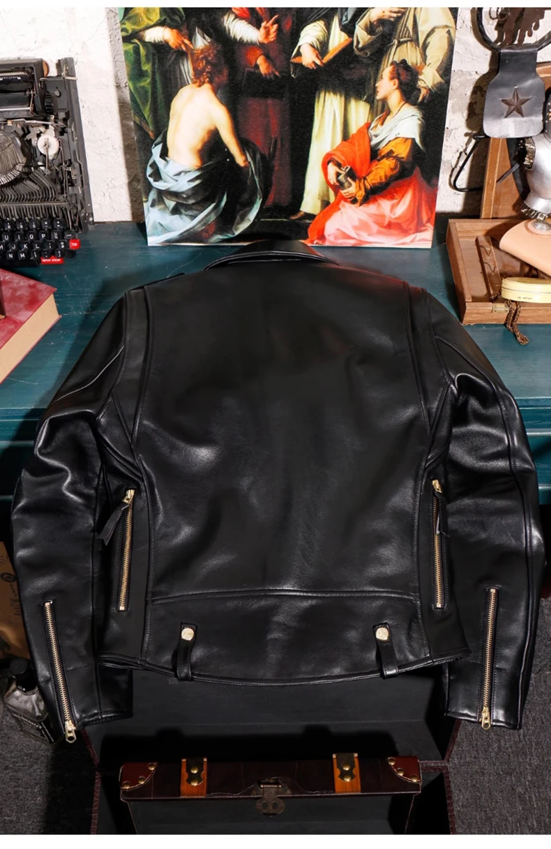 Mauroicardi Autumn Cool Short Black Hard Pu Leather Men - Uniqwear