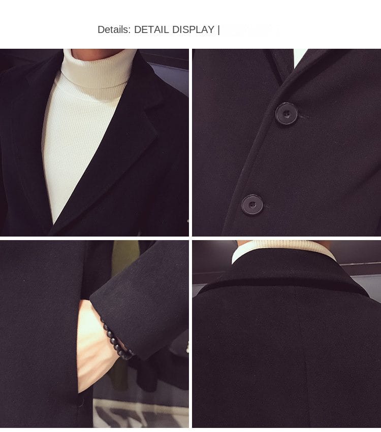 Men Long Cotton Coat Winter New Wool - Uniqwear