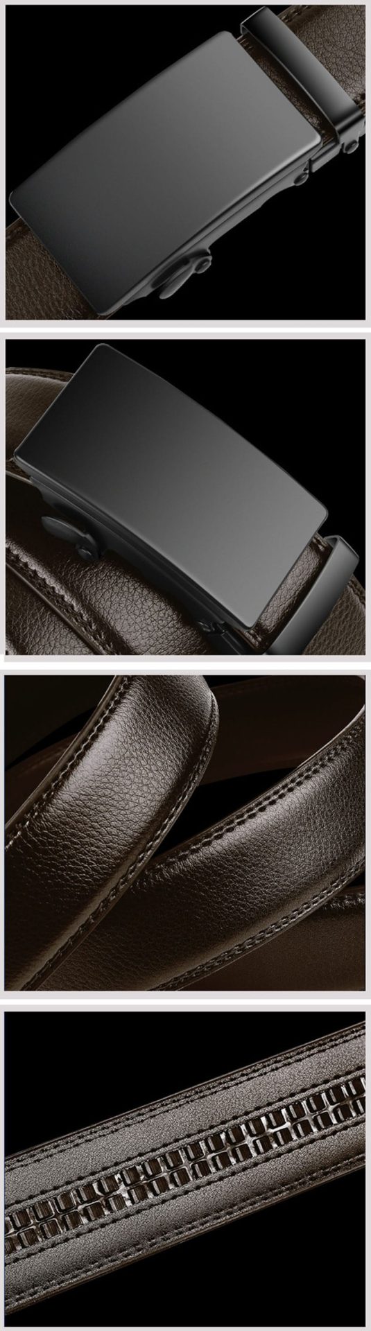 Business Belt Men Top Quality Black Automatic Buckle - Uniqwear