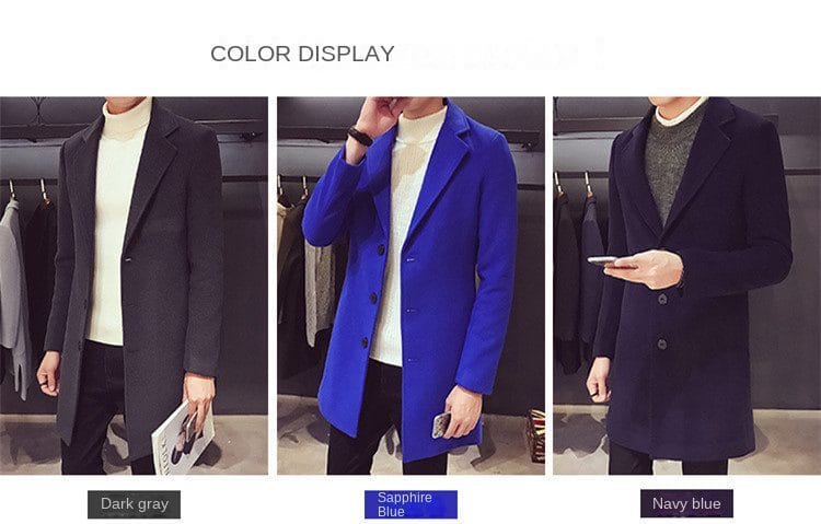 Men Long Cotton Coat Winter New Wool - Uniqwear