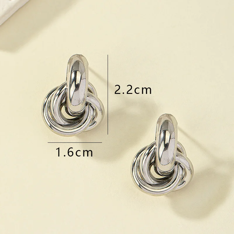Gold SIlver Color Earring For Women - Uniqwear