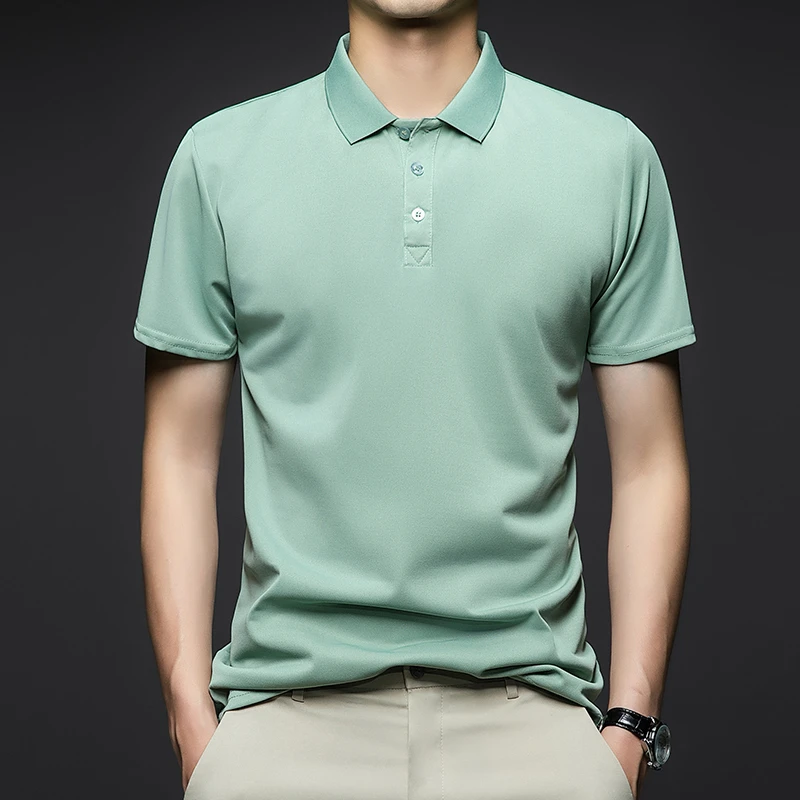 Men's Fashion Solid Short Sleeved Polo - Uniqwear