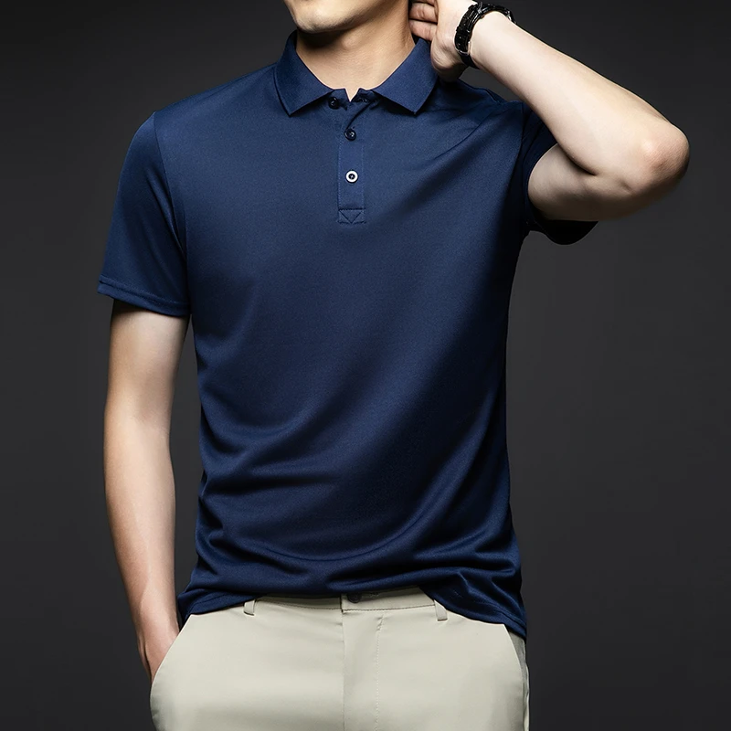 Men's Fashion Solid Short Sleeved Polo - Uniqwear