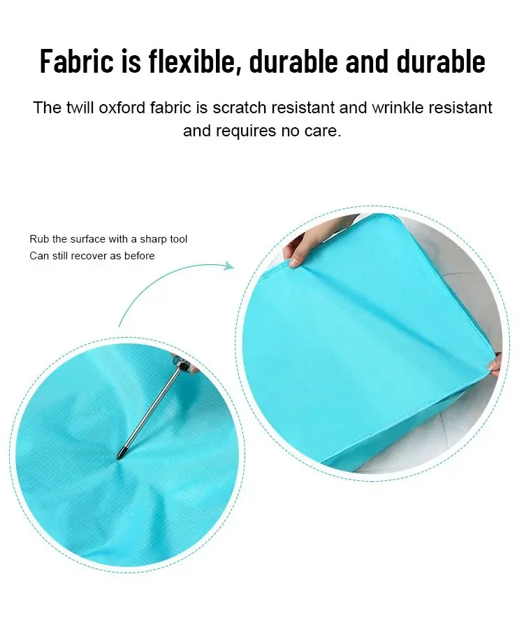 6 Pcs/Set Pink/Blue/Grey Travel Storage Bag Large Capacity - Uniqwear