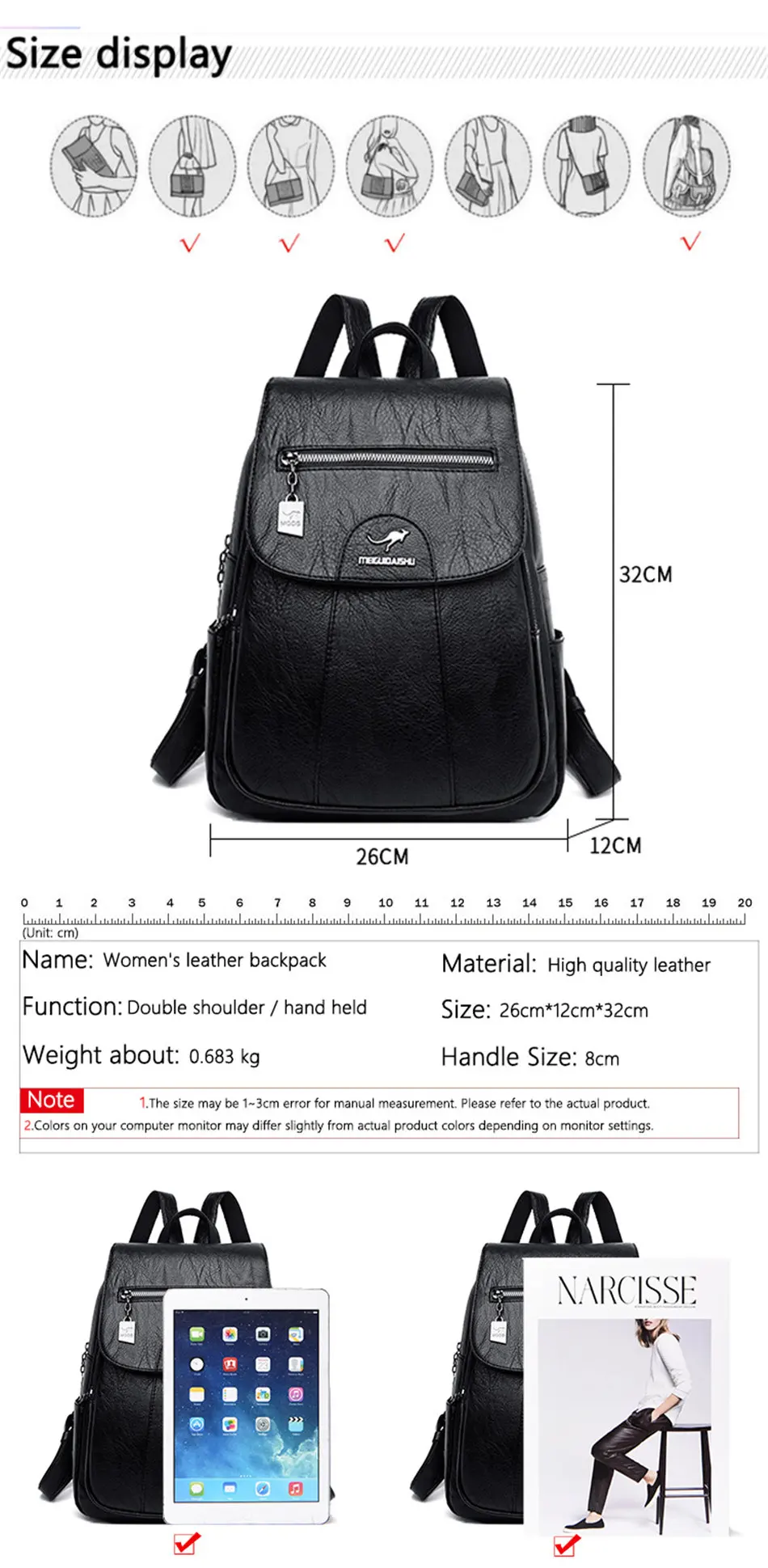 Women Leather Backpacks High Quality Female Vintage Backpack - Uniqwear
