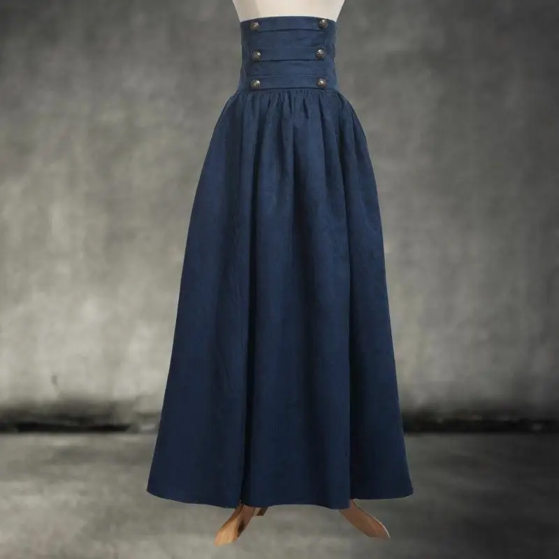 Vintage Lady Victorian High Waist Ruffle Skirt - Uniqwear