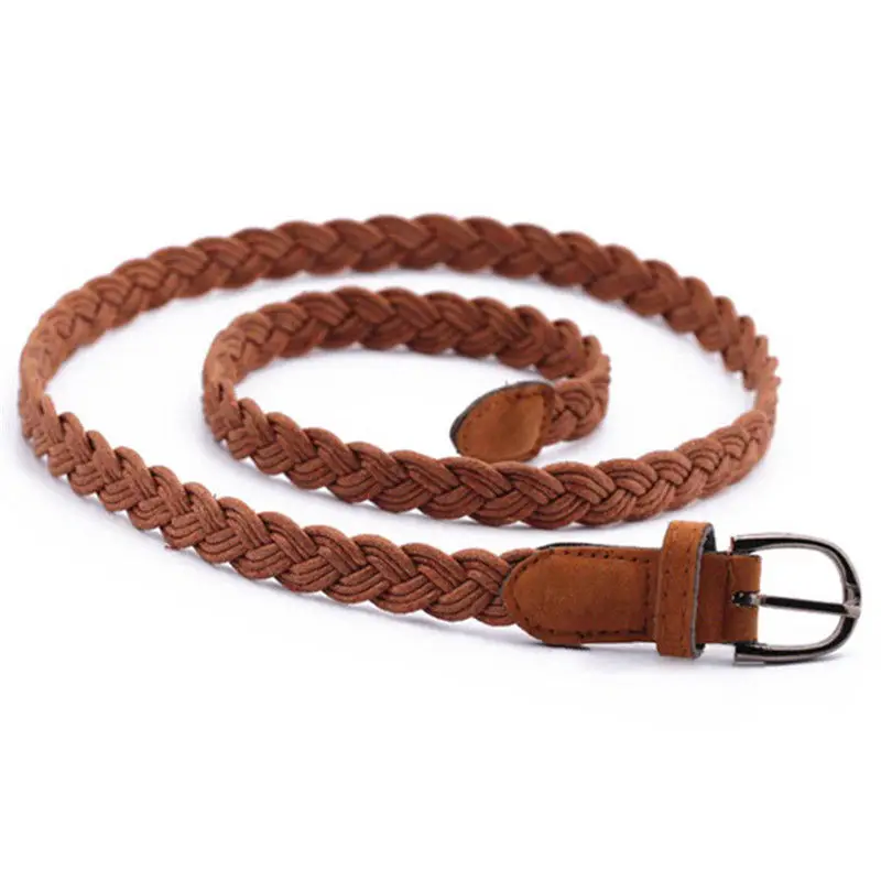 102cm Women Weave Hemp Rope Braid Belt - Uniqwear
