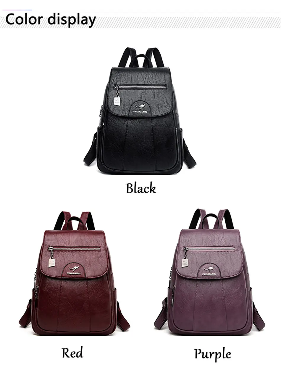 Women Leather Backpacks High Quality Female Vintage Backpack - Uniqwear