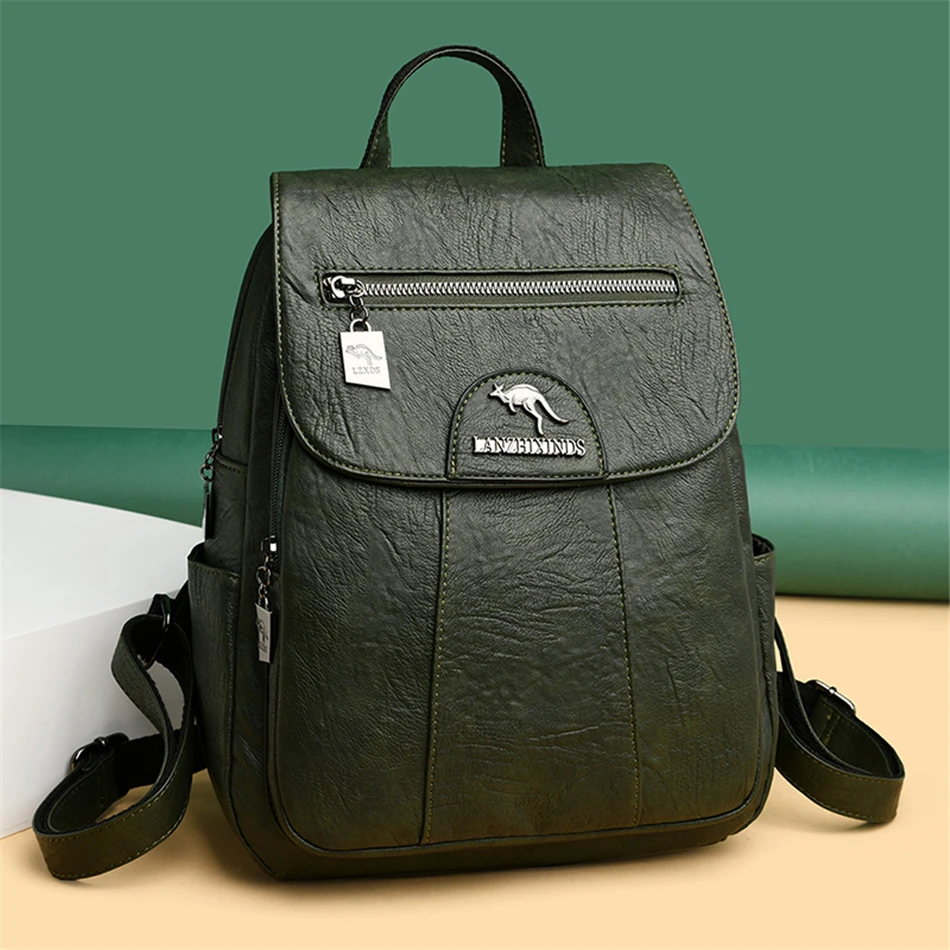 Women Leather Backpacks High Quality Female Vintage Backpack - Uniqwear