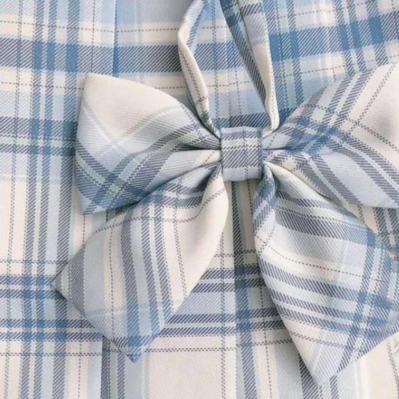 Women Pleated Skirt Bow Knot High Waist Preppy Girls - Uniqwear