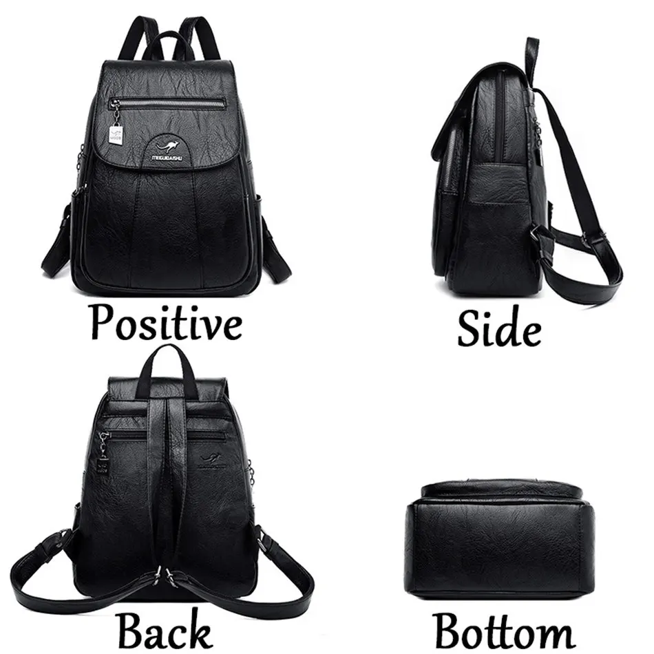 Women Leather Backpacks High Quality Female Vintage Backpack - Uniqwear