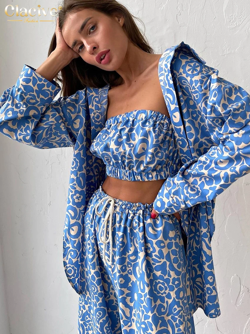 Fashion Loose Print 3 Piece Set Women - Uniqwear