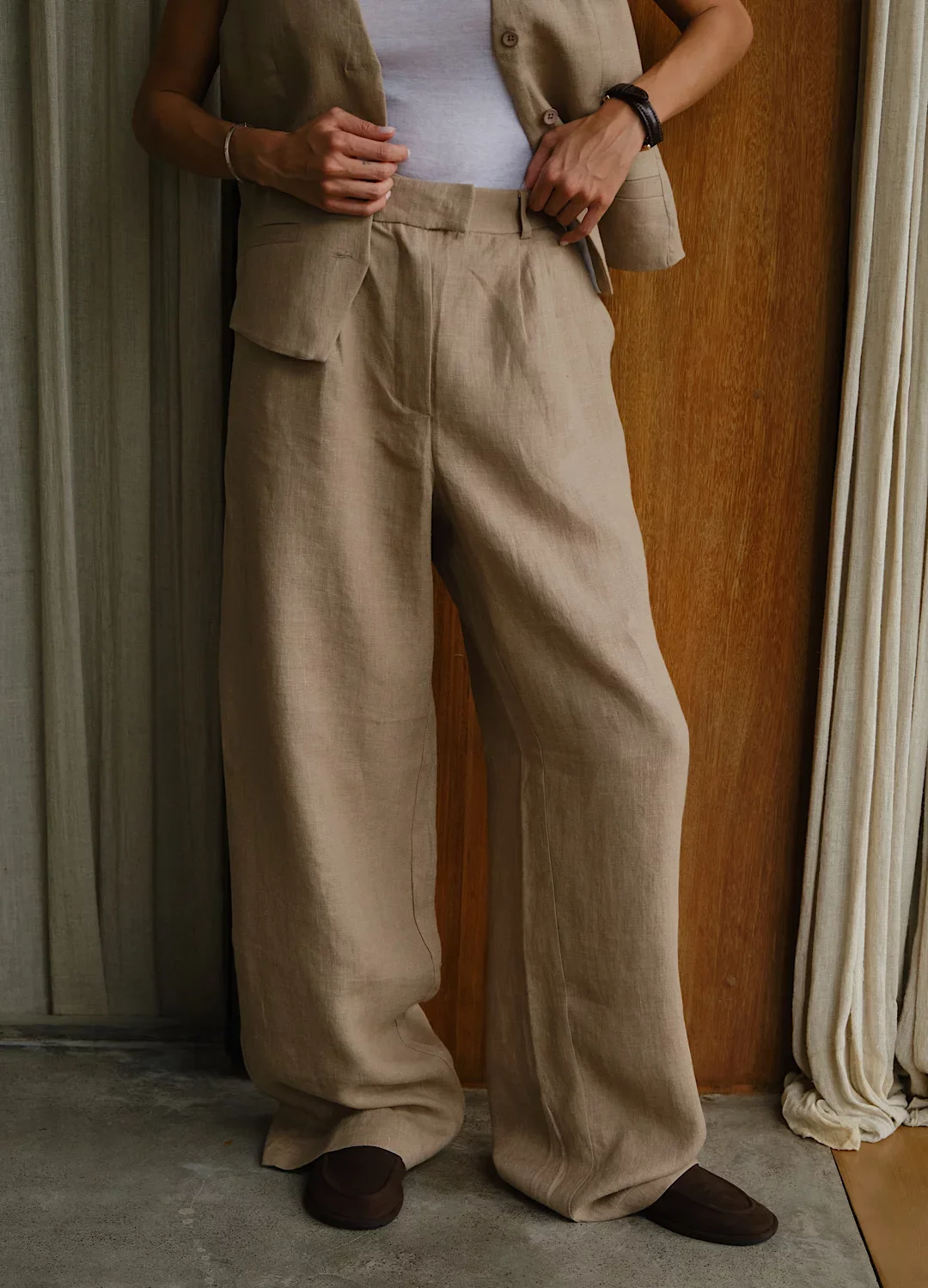 Bornladies Fashionable High Waisted Straight Leg Pants Women - Uniqwear