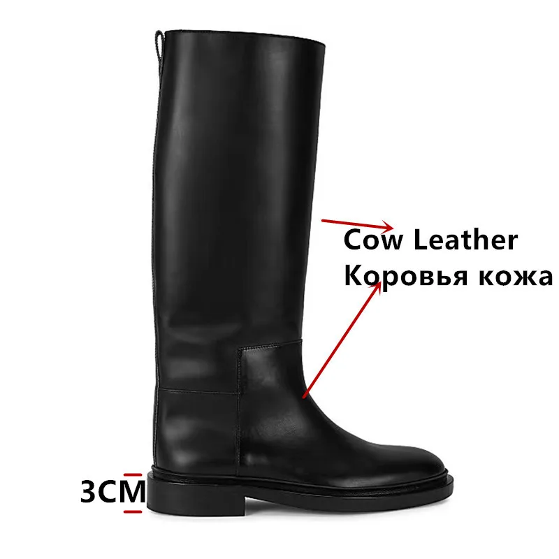 Women Knee High Boots Genuine Leather - Uniqwear