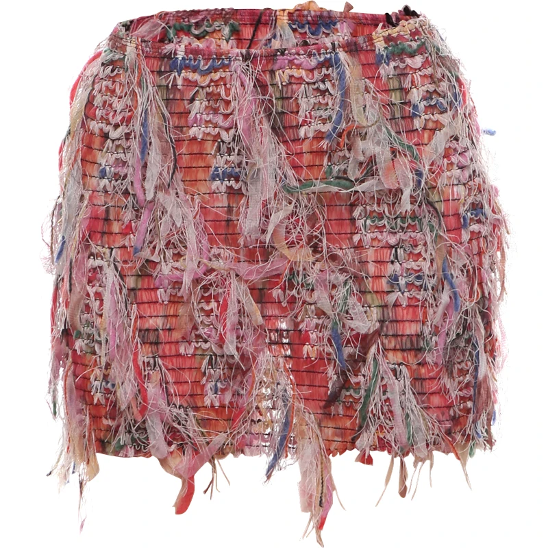 Colorful Tassel Skirts Thin Knit Wild Sexy - Uniqwear