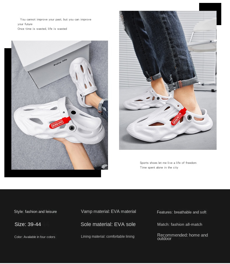 Summer Men Slippers Comfortable Platform Outdoor Sandals - Uniqwear