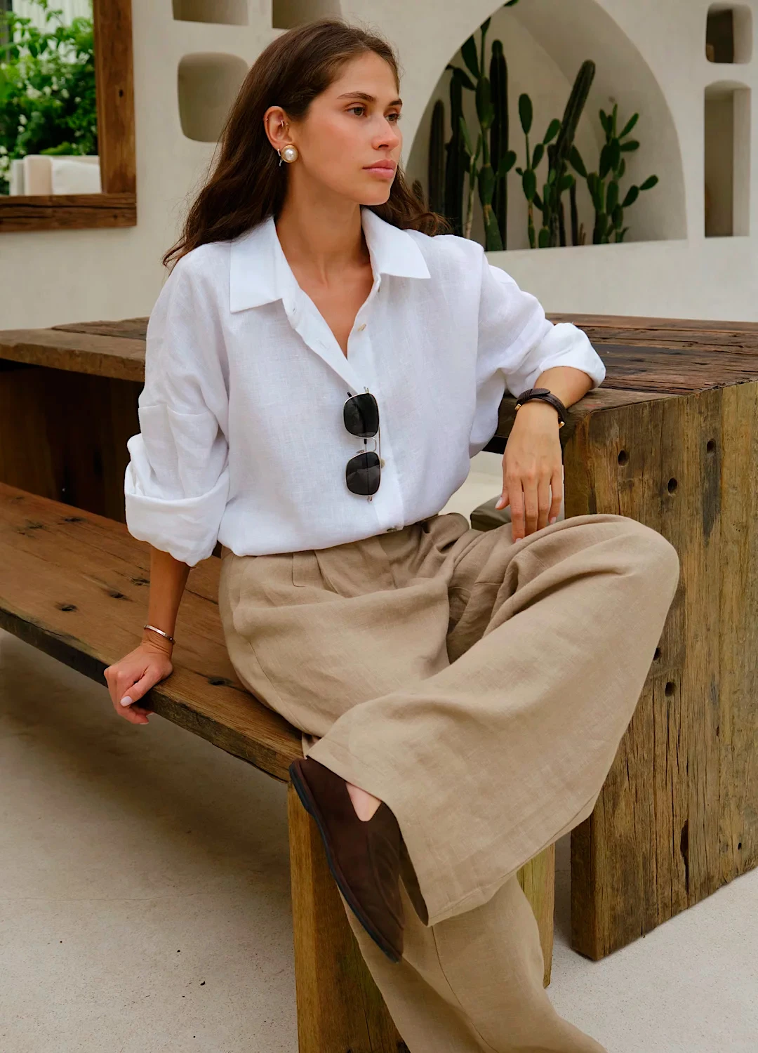 Bornladies Fashionable High Waisted Straight Leg Pants Women - Uniqwear