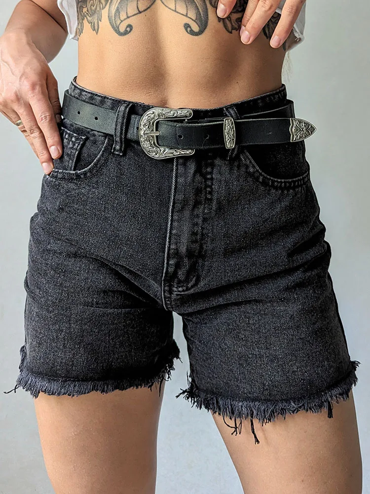 Women's Denim Shorts Summer High Waist Casual - Uniqwear