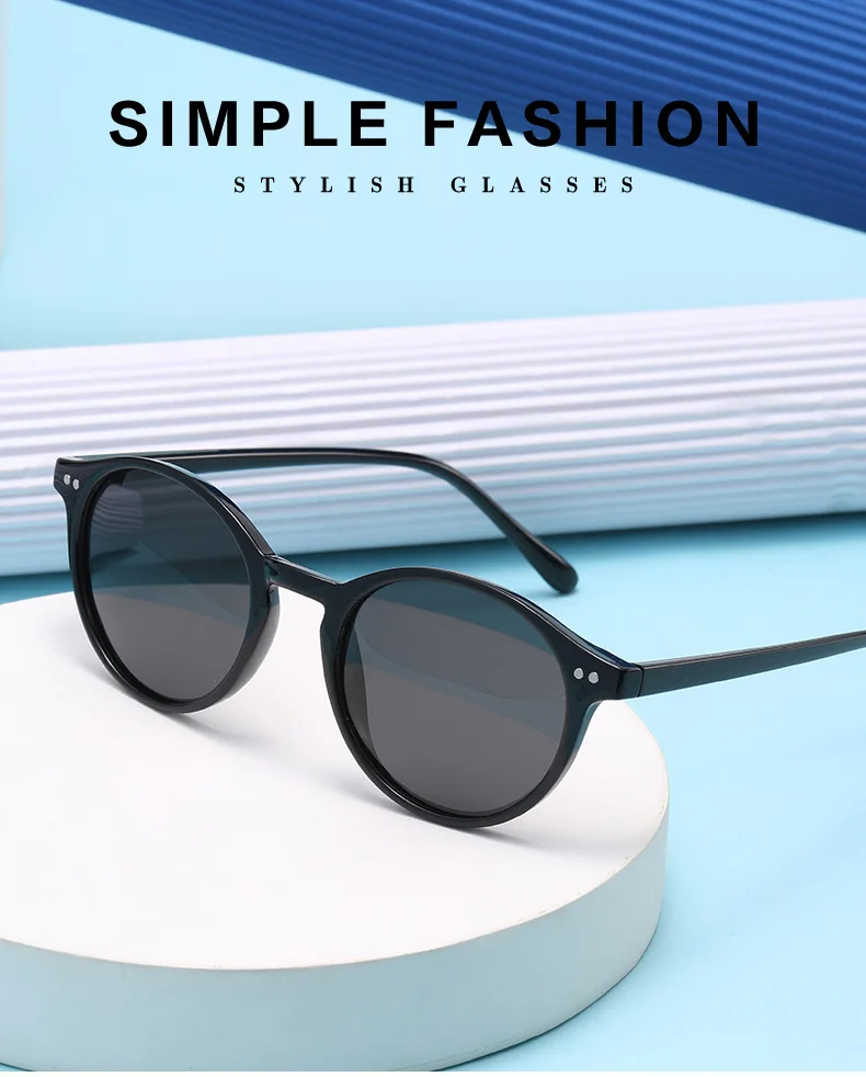 Retro Round Polarised Sunglasses Men Women UV400 - Uniqwear