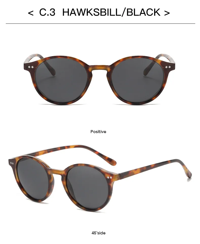 Retro Round Polarised Sunglasses Men Women UV400 - Uniqwear
