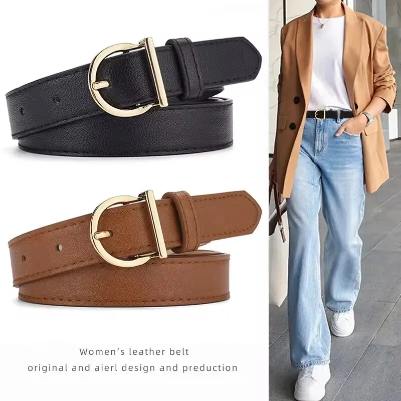 Women's Belt Fashion Pin Buckle Thin Soft Belt Women - Uniqwear