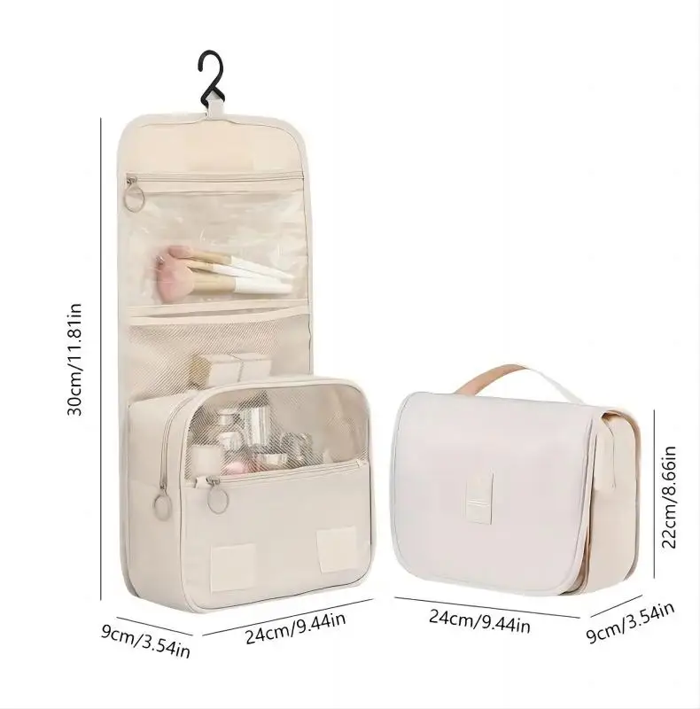 Portable Travel Toiletry Bag, Waterproof Hanging Storage Makeup Bag - Uniqwear