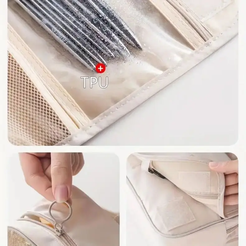 Portable Travel Toiletry Bag, Waterproof Hanging Storage Makeup Bag - Uniqwear