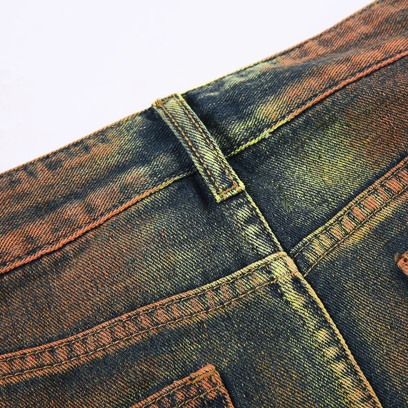 Women's Denim Skirts Green Irregular Multiple Pockets Cargo - Uniqwear