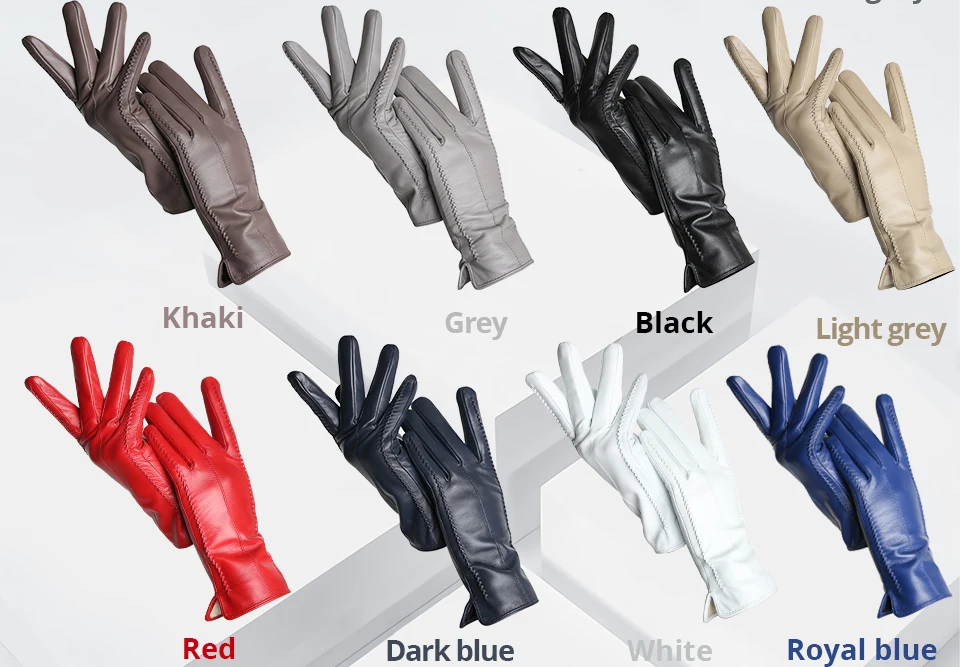 Women's sheepskin gloves winter warm plus - Uniqwear