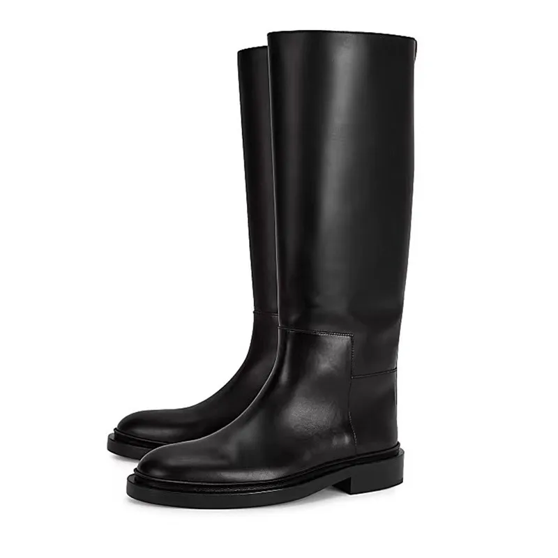 Women Knee High Boots Genuine Leather - Uniqwear