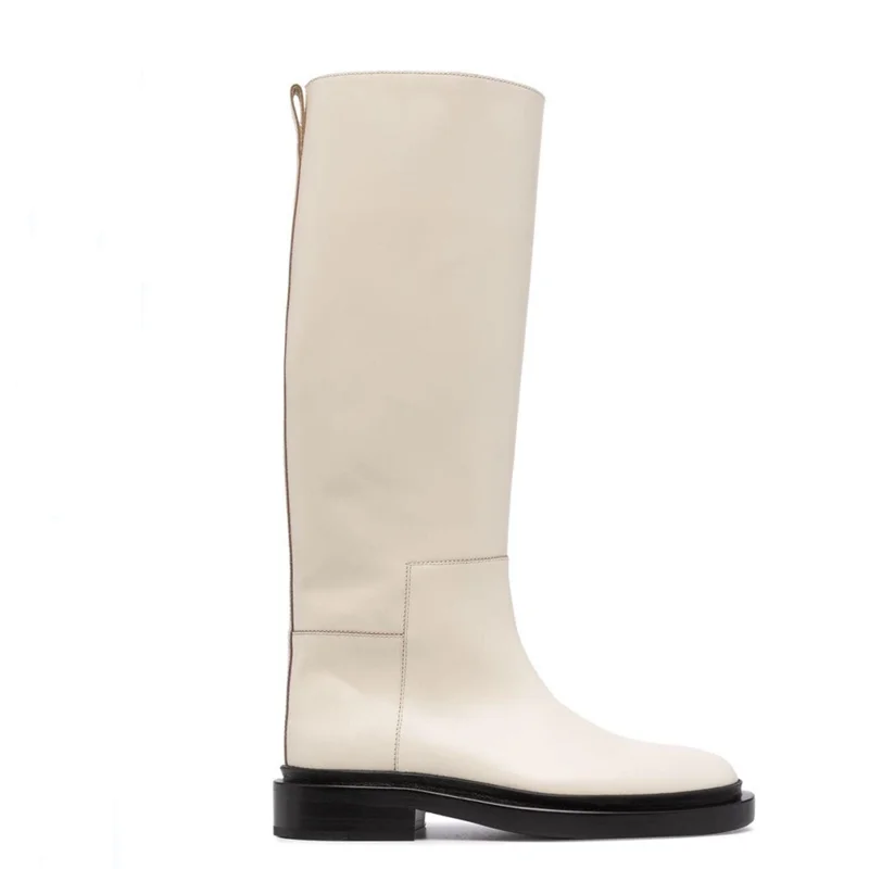 Women Knee High Boots Genuine Leather - Uniqwear