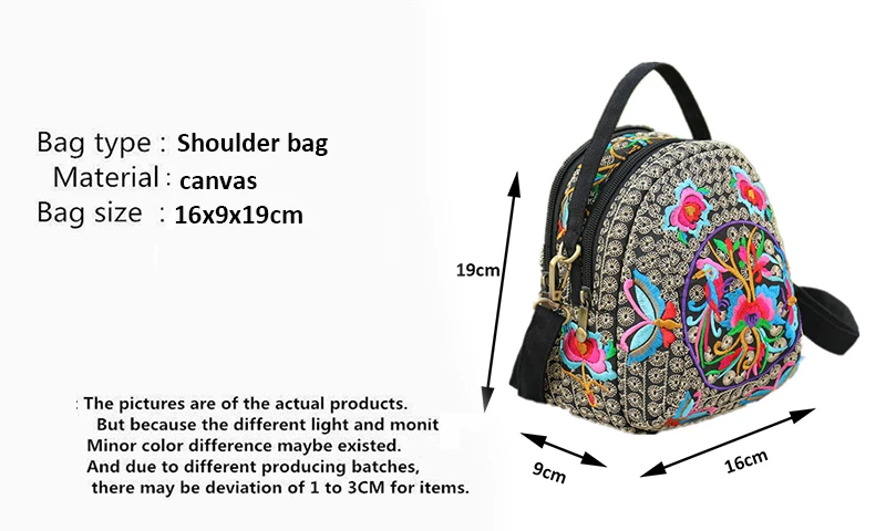Women's Floral Embroidered Backpack - Uniqwear