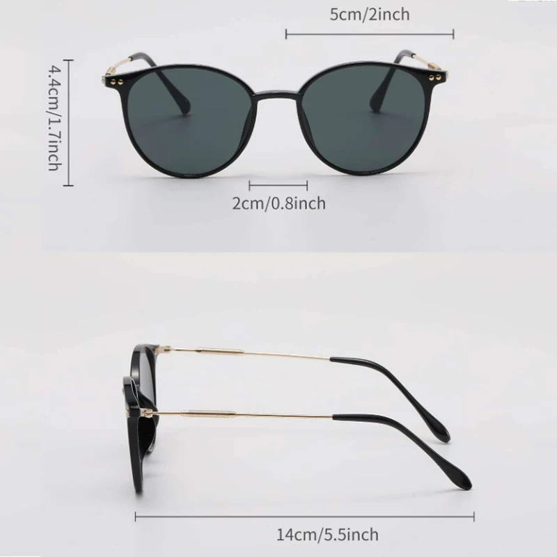 2 Pairs Set Small Round Sunglasses Women - Uniqwear