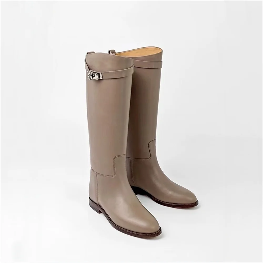 Fashion Women Knee High Boots Genuine Leather - Uniqwear