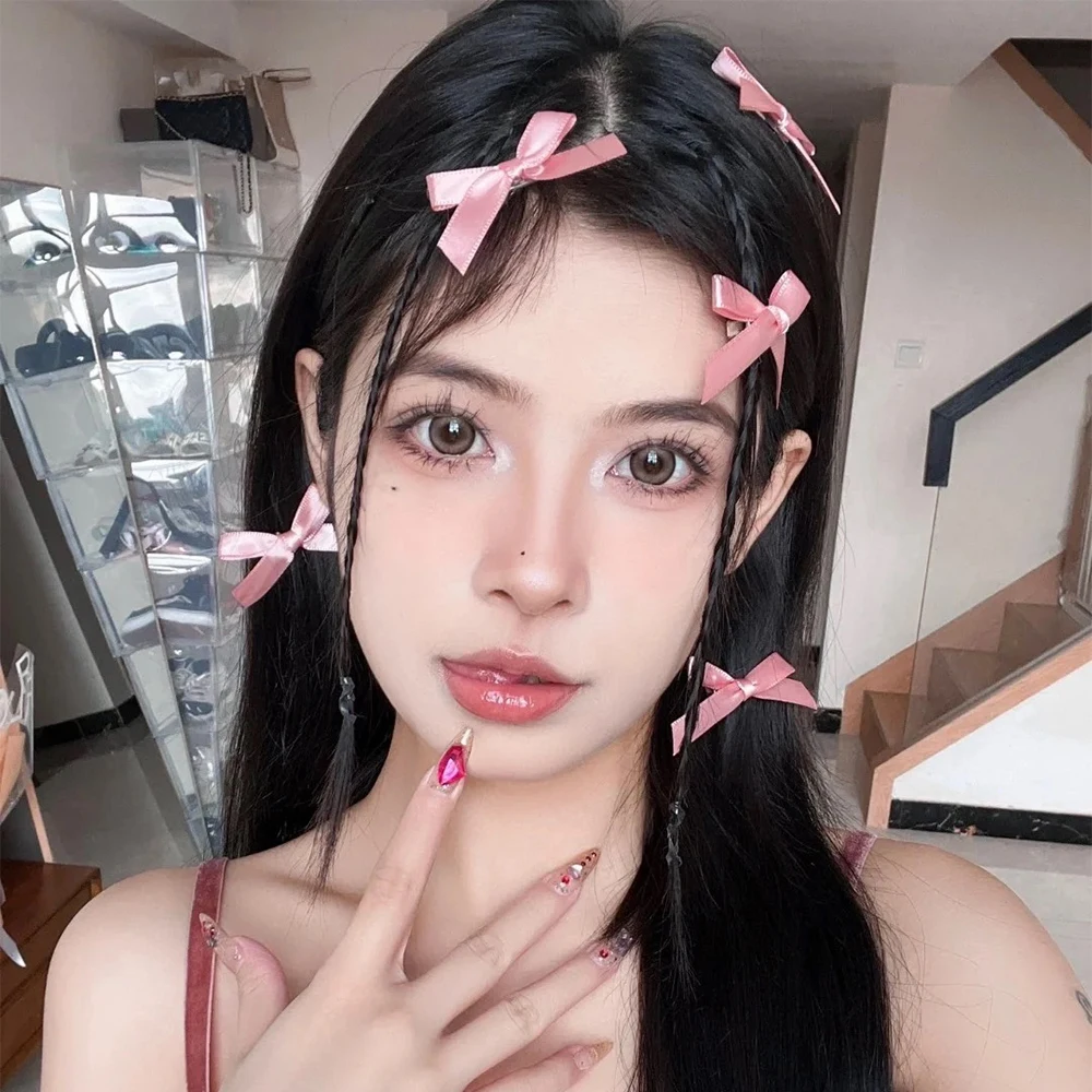 Colors Silk Ribbon Bowknot Hair Clip Accessories - Uniqwear