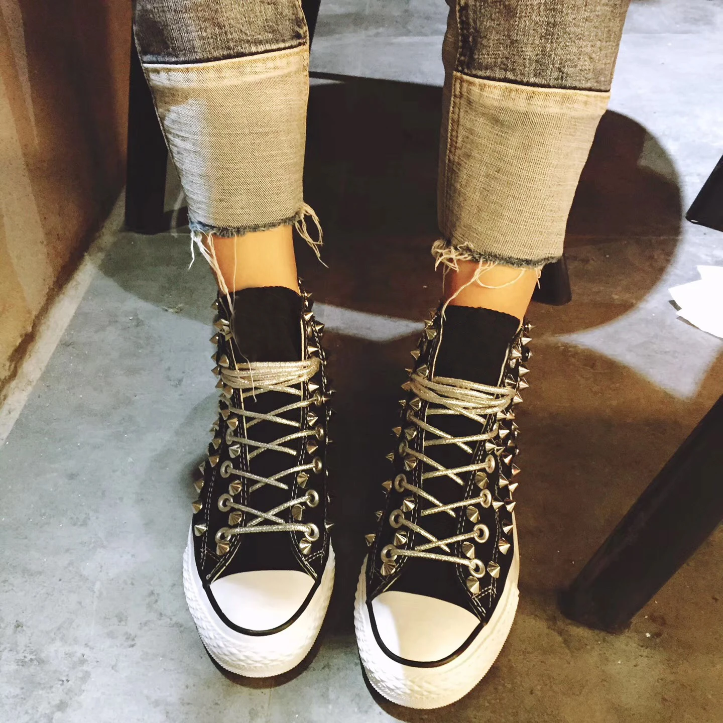 High Top Pointed Nail Customized Style Canvas For Men Women - Uniqwear