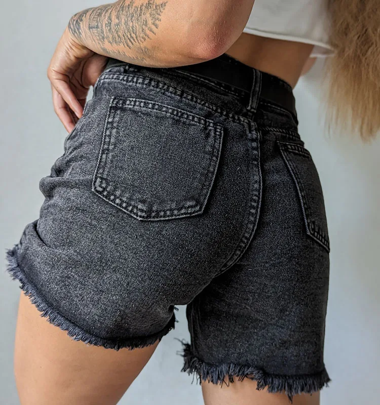 Women's Denim Shorts Summer High Waist Casual - Uniqwear