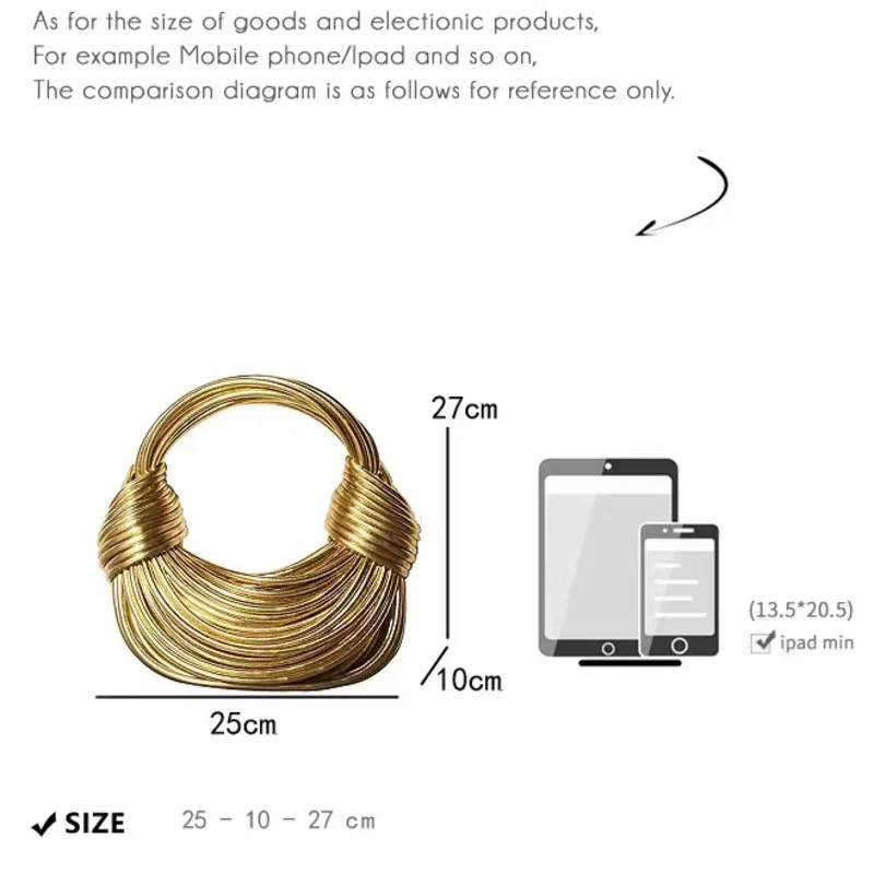 Handbags for Women New Gold Luxury Design - Uniqwear
