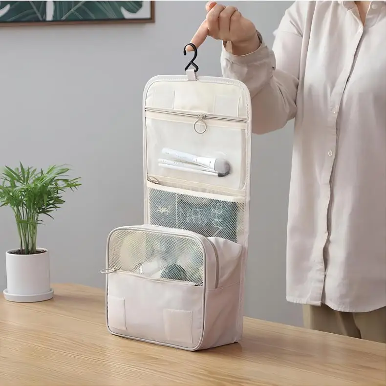 Portable Travel Toiletry Bag, Waterproof Hanging Storage Makeup Bag - Uniqwear