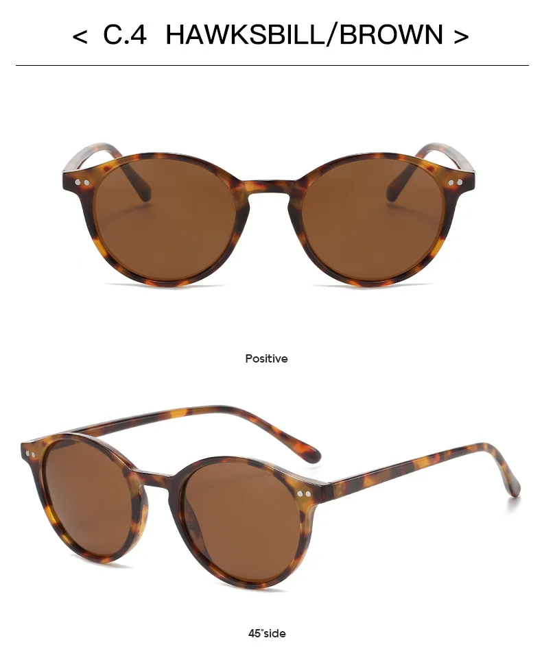 Retro Round Polarised Sunglasses Men Women UV400 - Uniqwear