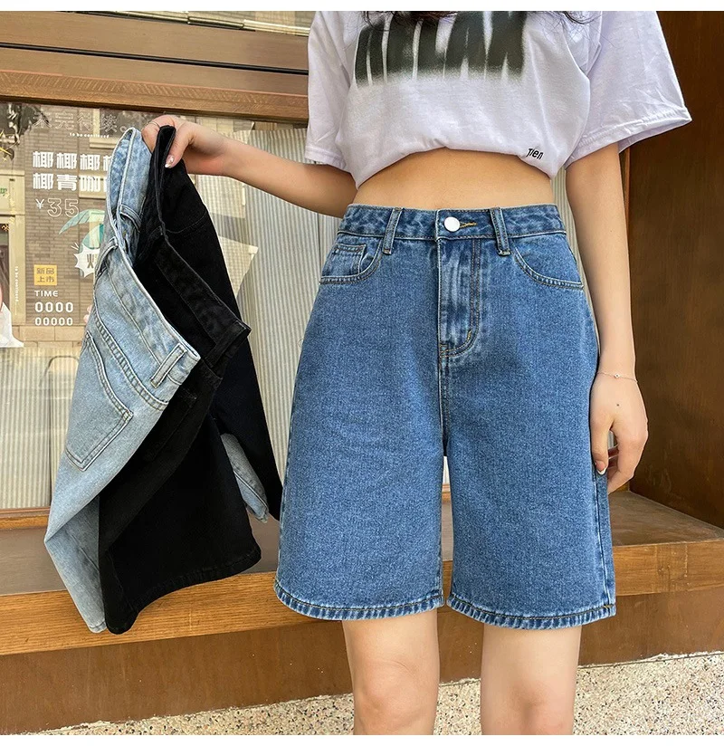High Waisted Jeans Shorts Women - Uniqwear