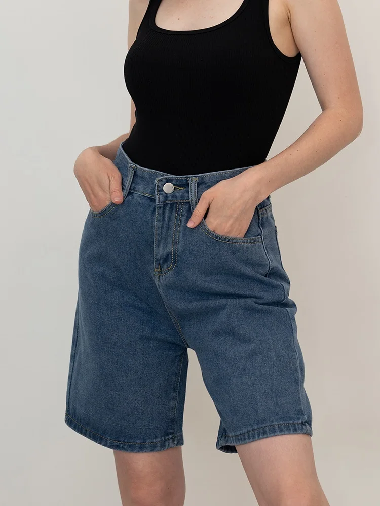 High Waisted Jeans Shorts Women - Uniqwear