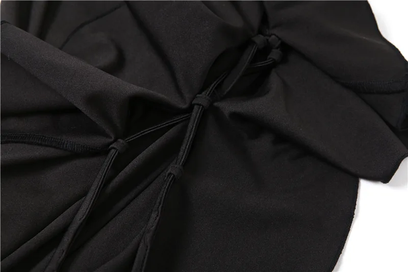 Gothic Black High Waist Mid Skirt - Uniqwear
