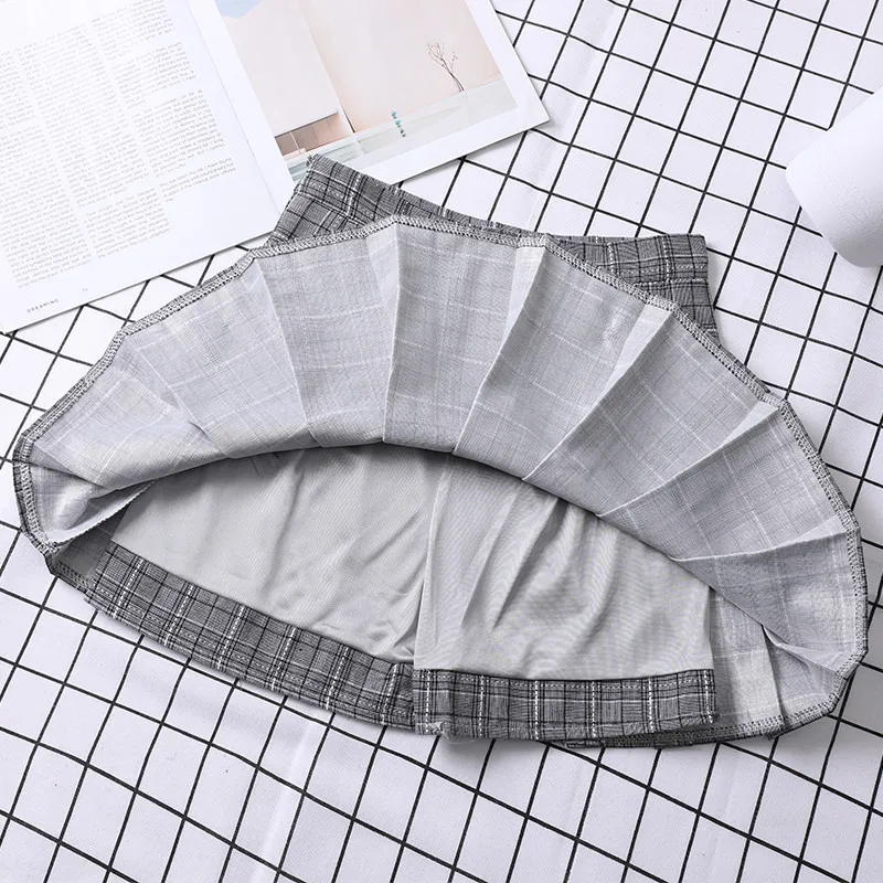 Skirt For Women Korean Style Mini Plaid Pleated Skirt - Uniqwear