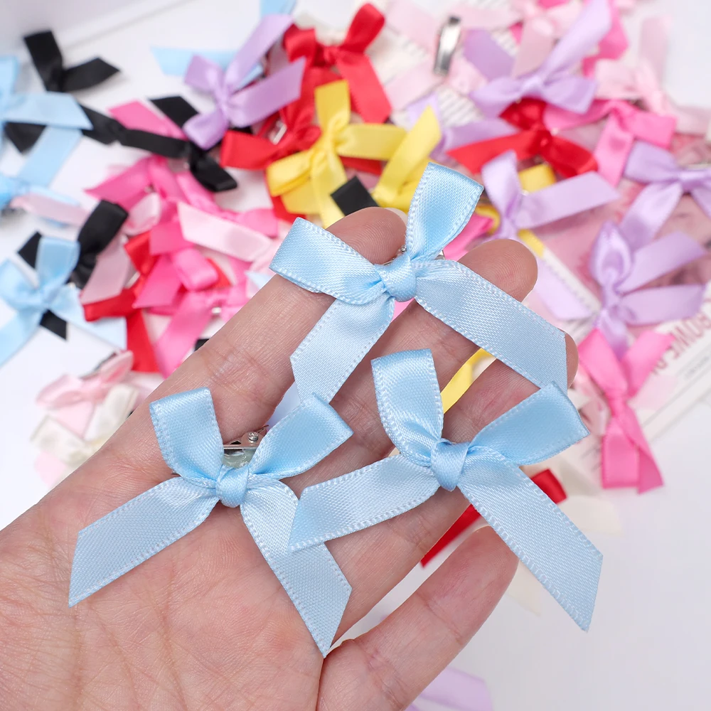 Colors Silk Ribbon Bowknot Hair Clip Accessories - Uniqwear