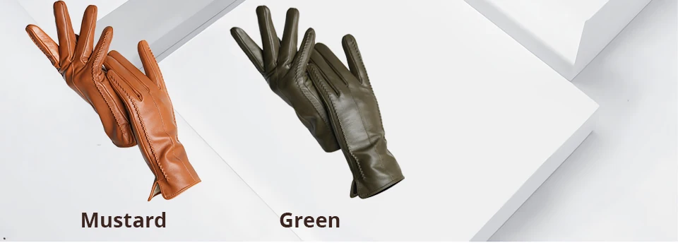 Women's sheepskin gloves winter warm plus - Uniqwear